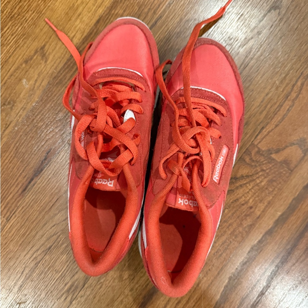 Reebok Bold Red Athletic Sneakers